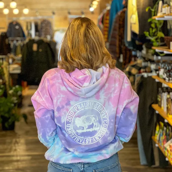 Prairie Supply Company Hoodies - Reverse Cultivated Circle Zip - Cotton Candy