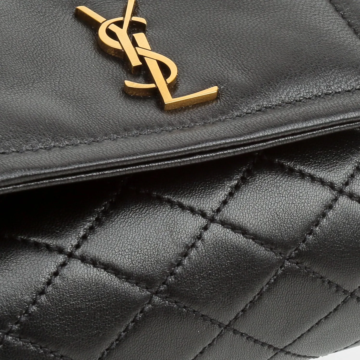 SAINT LAURENT Quilted Nolita Mini Bag - Black