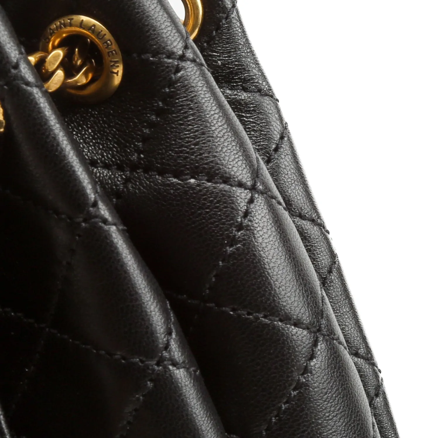 SAINT LAURENT Quilted Nolita Mini Bag - Black