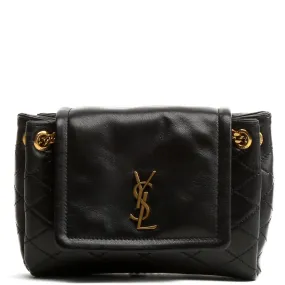 SAINT LAURENT Quilted Nolita Mini Bag - Black