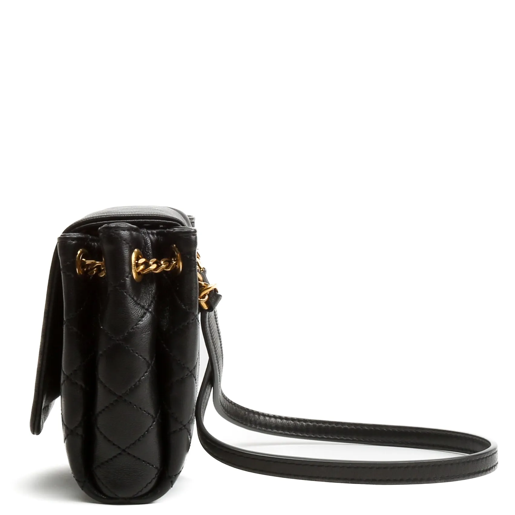 SAINT LAURENT Quilted Nolita Mini Bag - Black