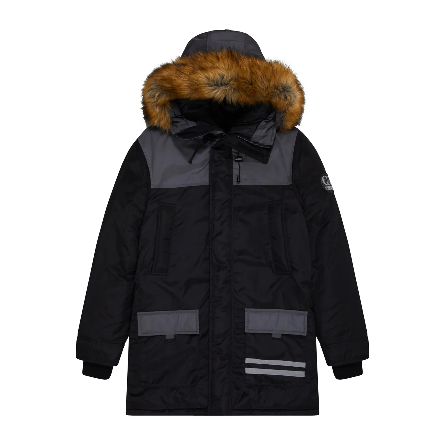 SAMPLE 35 PANEL PARKA JACKET - BLACK