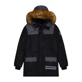 SAMPLE 35 PANEL PARKA JACKET - BLACK