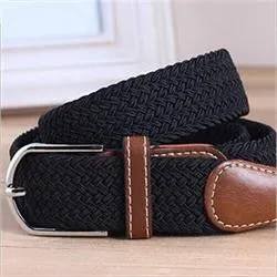 Striped Men Belts  Fabric Woven Belts For Men Casual Elastic Belts For Men SM6