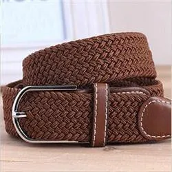 Striped Men Belts  Fabric Woven Belts For Men Casual Elastic Belts For Men SM6