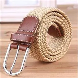 Striped Men Belts  Fabric Woven Belts For Men Casual Elastic Belts For Men SM6