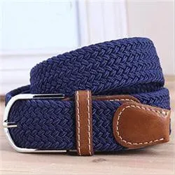 Striped Men Belts  Fabric Woven Belts For Men Casual Elastic Belts For Men SM6