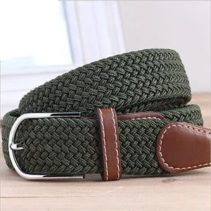 Striped Men Belts  Fabric Woven Belts For Men Casual Elastic Belts For Men SM6