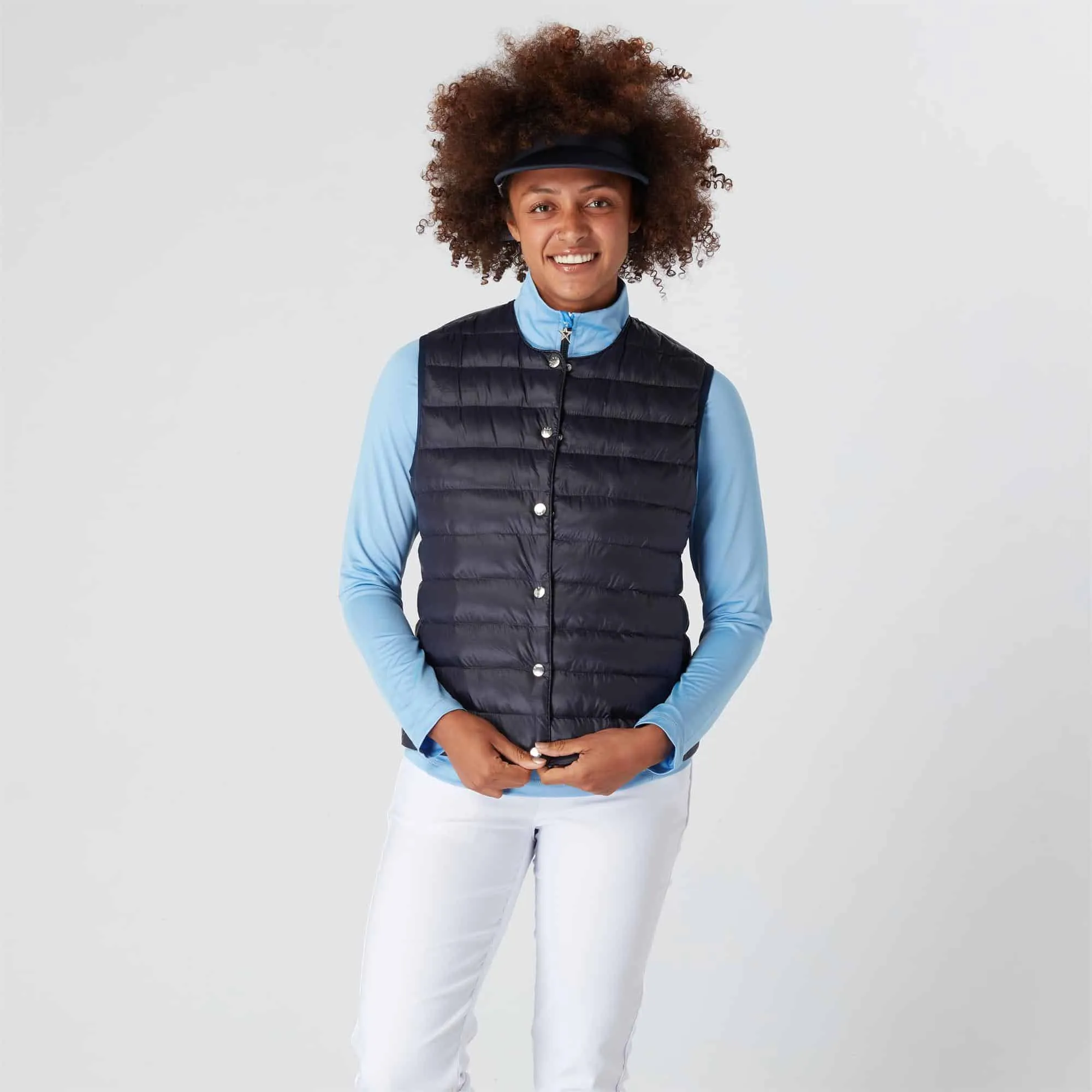 Swing Out Sister Penny Ladies Golf Vest Navy Blazer