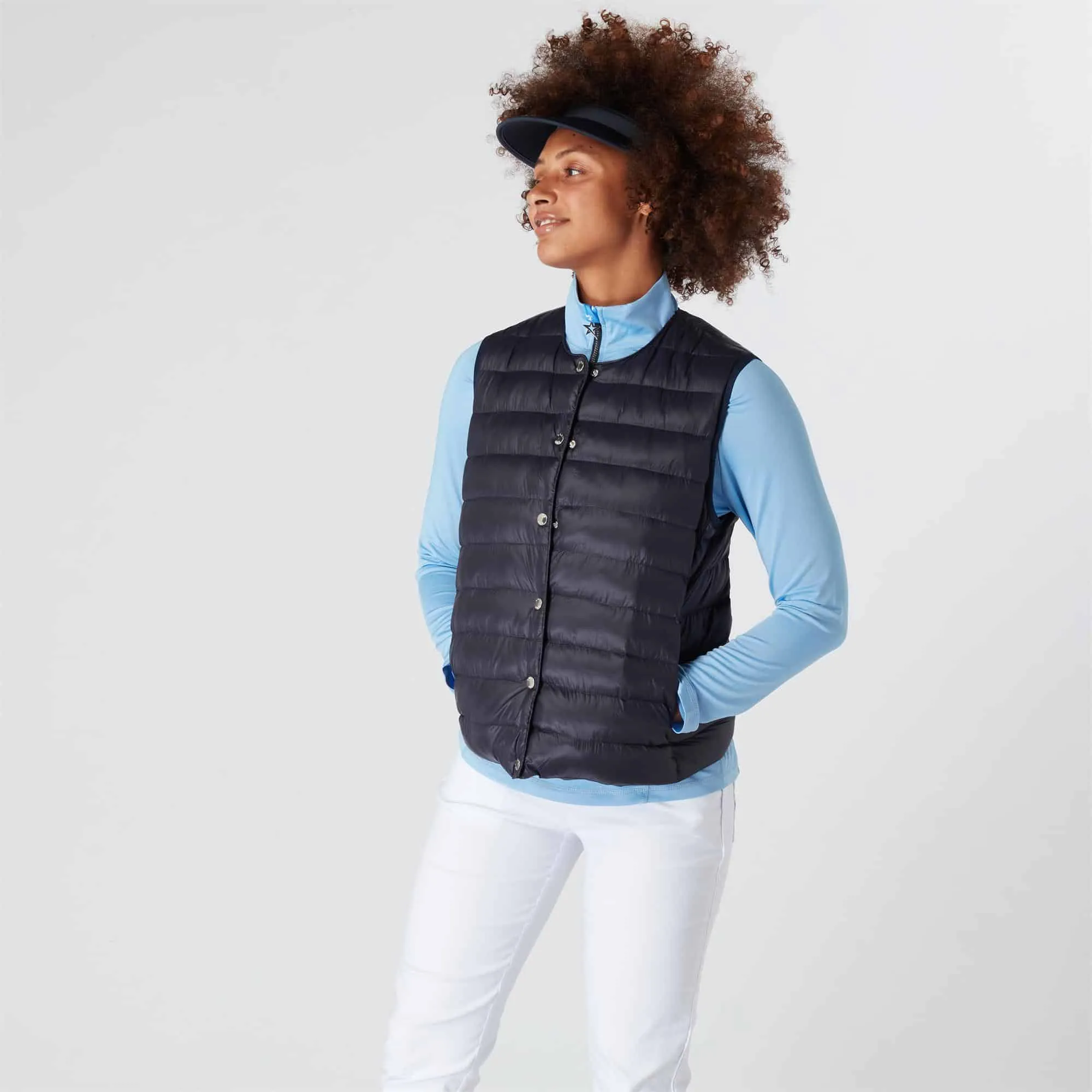 Swing Out Sister Penny Ladies Golf Vest Navy Blazer