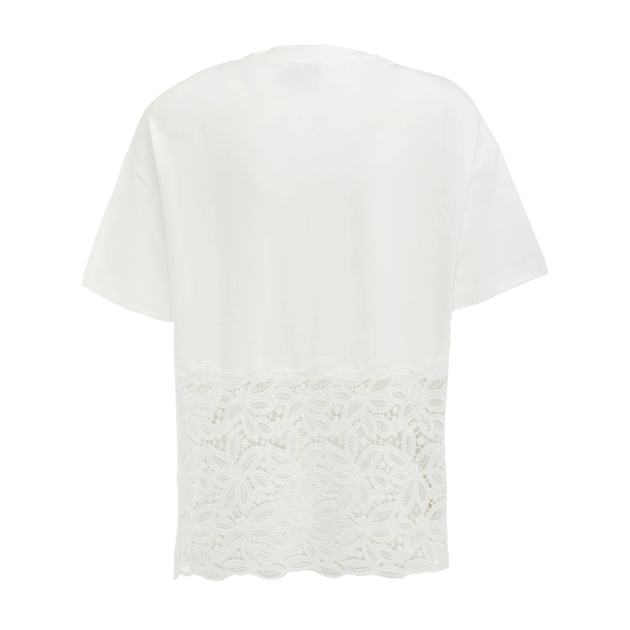 T-SHIRT PIZZO MACRAME Donna Ecru