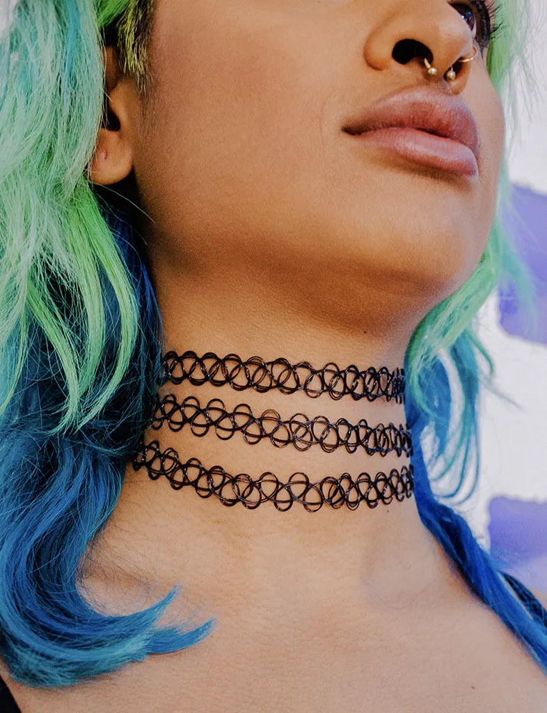 TATTOO CHOKER PACK - BLACK