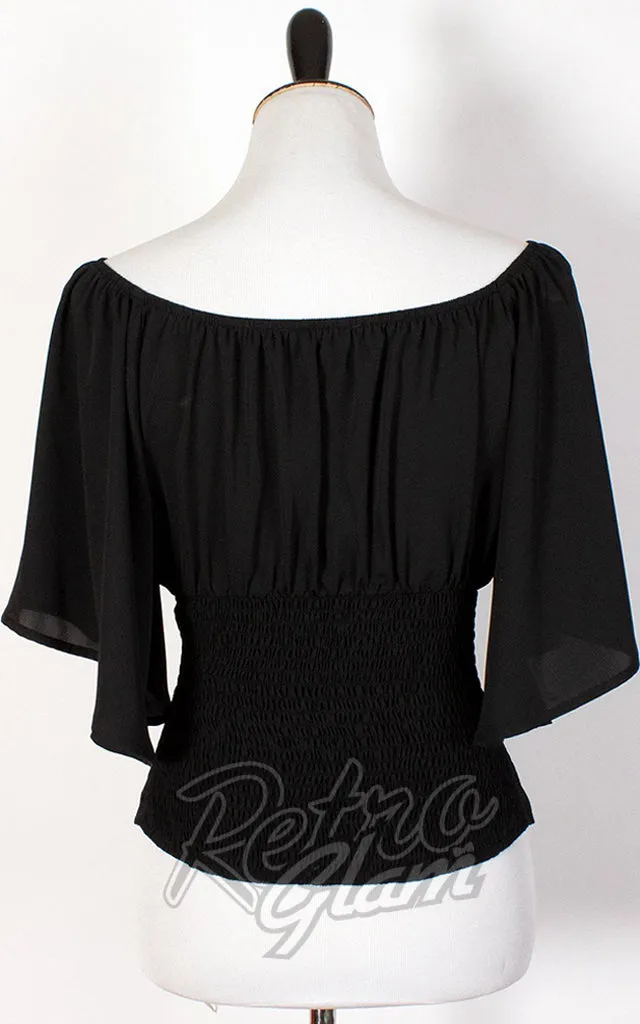 The Oblong Box Victoria Top in Black - XL left only (fits like 2XL)