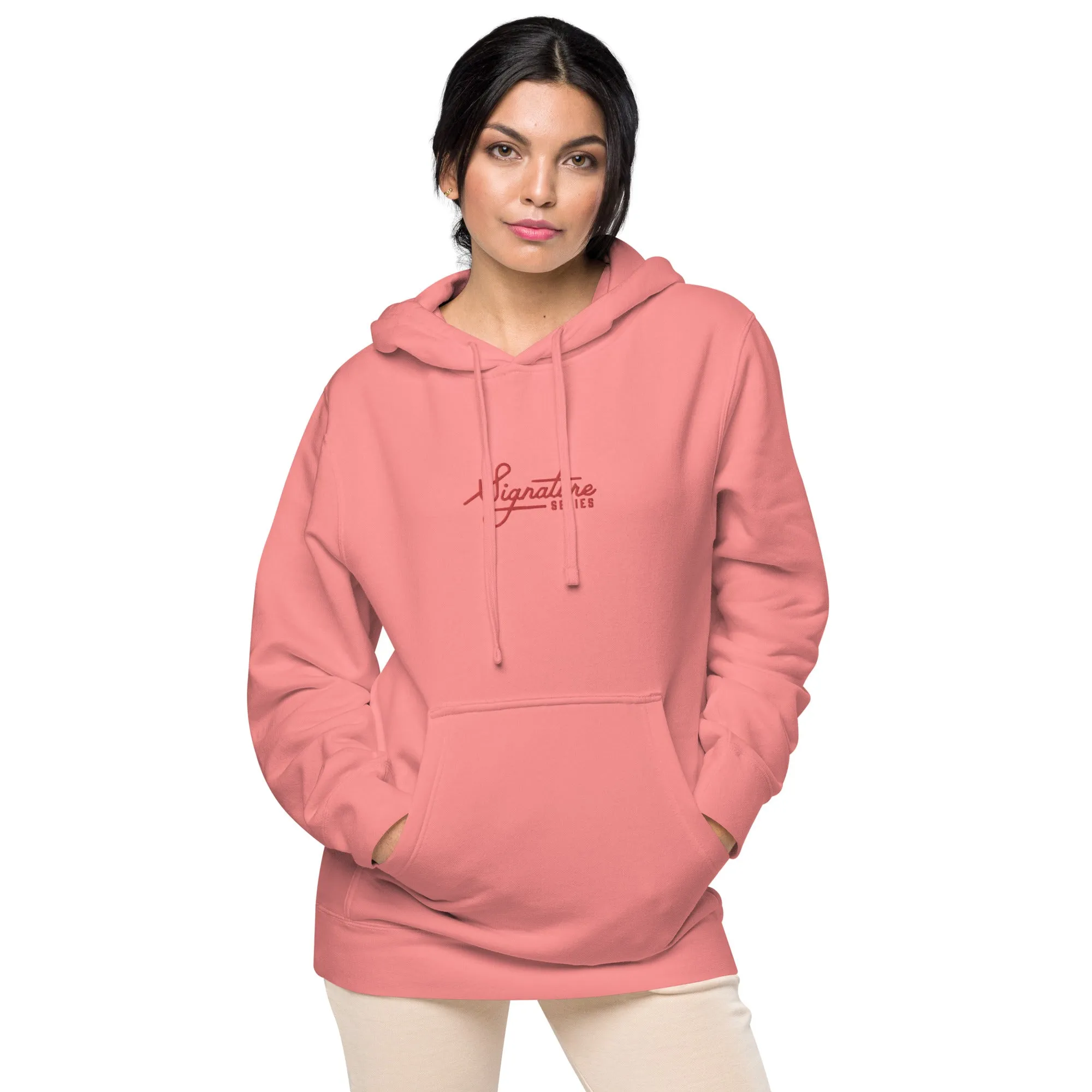 Vintage Vibes Premium Hoodie – Antique Pink–Signature Series