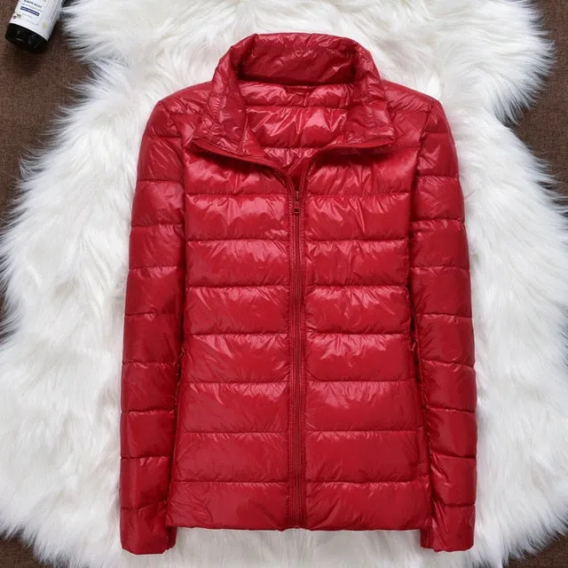 Winter Women Ultralight Thin Down Jacket