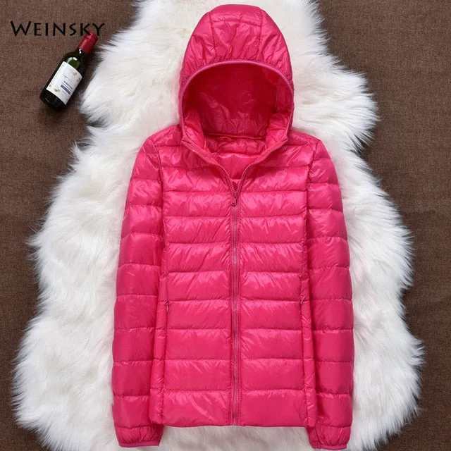 Winter Women Ultralight Thin Down Jacket