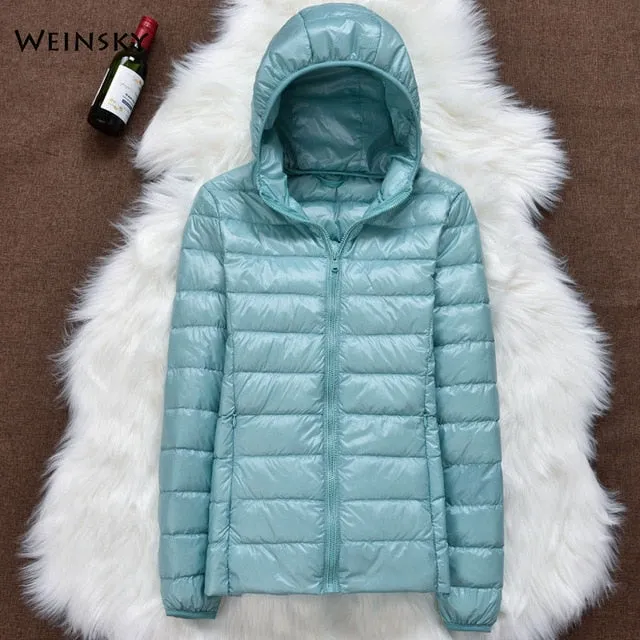 Winter Women Ultralight Thin Down Jacket