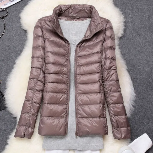 Winter Women Ultralight Thin Down Jacket