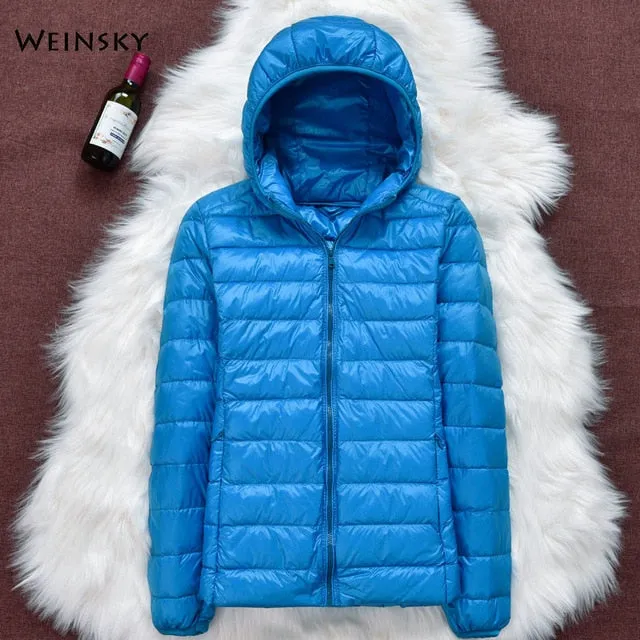 Winter Women Ultralight Thin Down Jacket