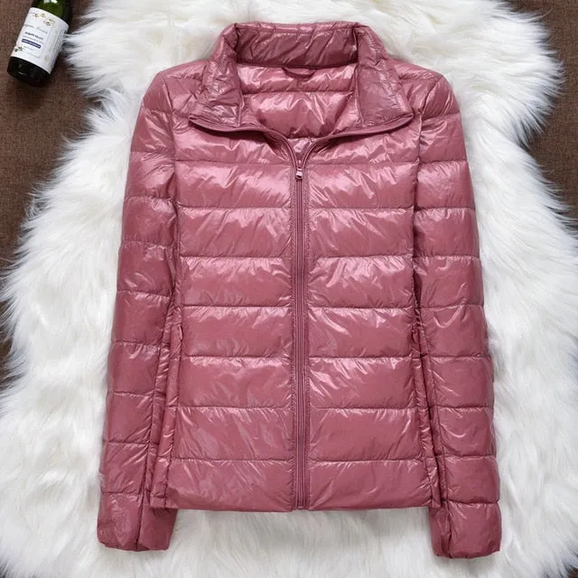 Winter Women Ultralight Thin Down Jacket