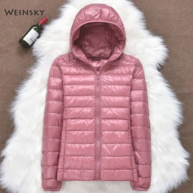 Winter Women Ultralight Thin Down Jacket