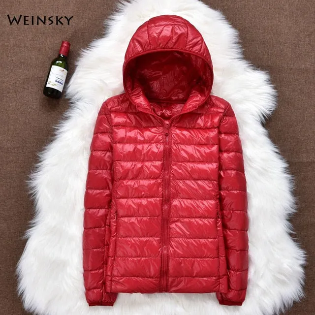 Winter Women Ultralight Thin Down Jacket