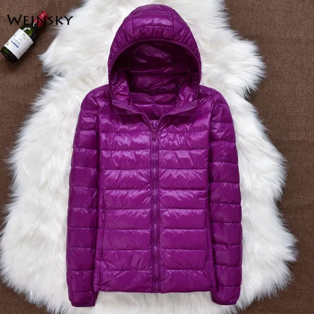 Winter Women Ultralight Thin Down Jacket